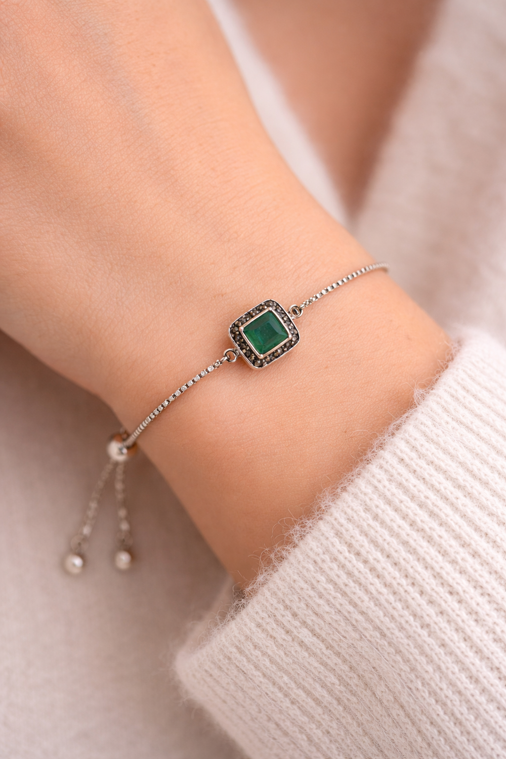 G. Onyx Pyrite Bracelet (925 Silver)