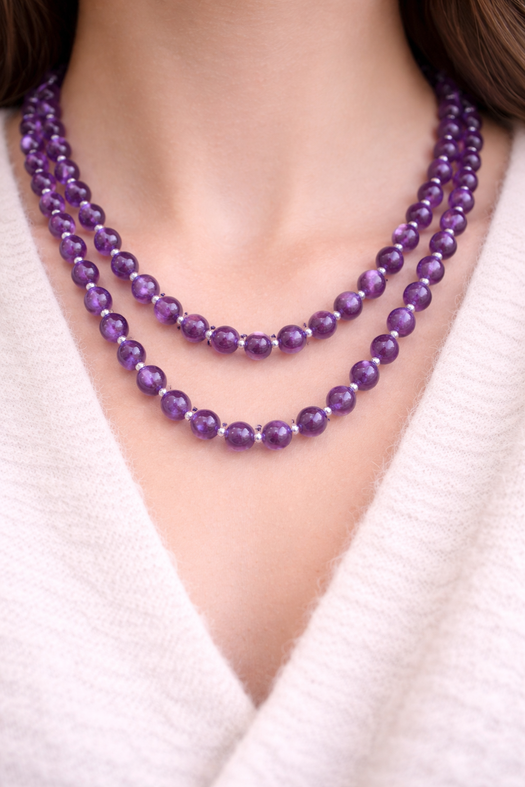 Amethyst Mala with Lock