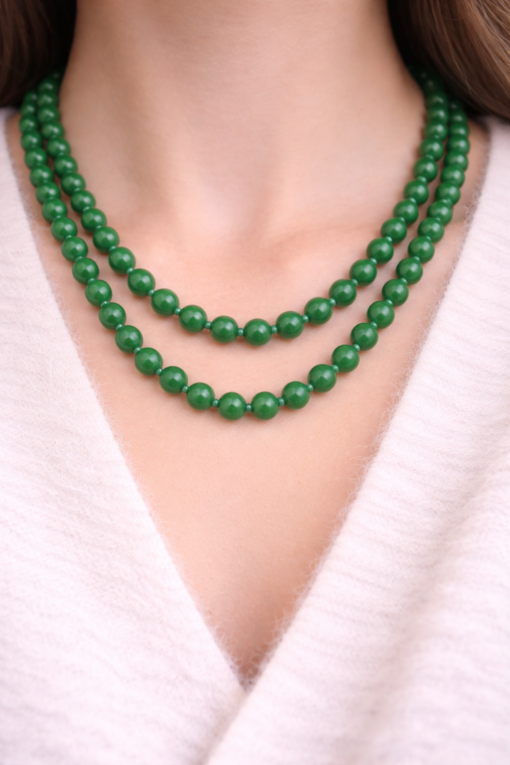 Green Onyx Mala with Lock