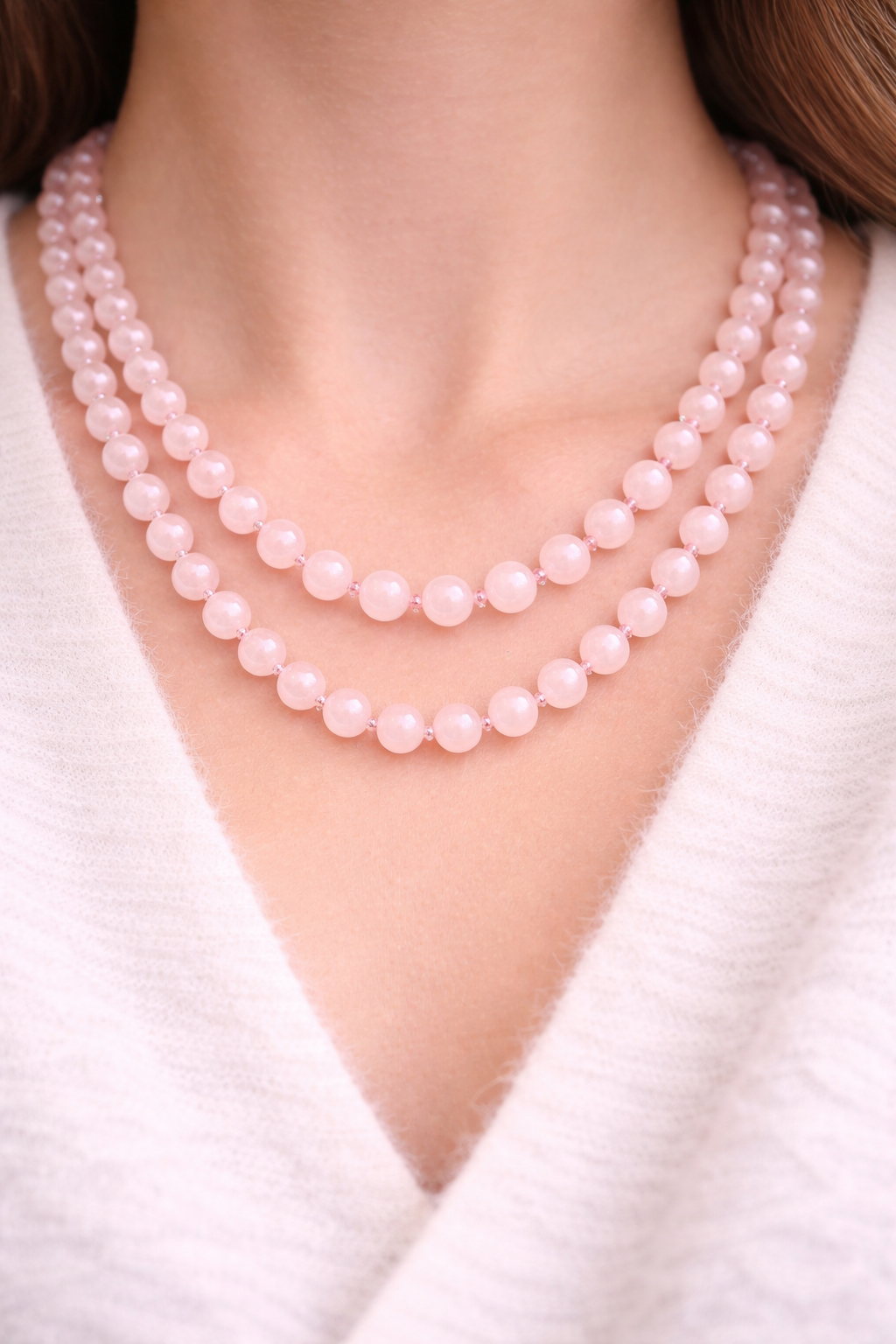 Rose Quartz Mala with Lock