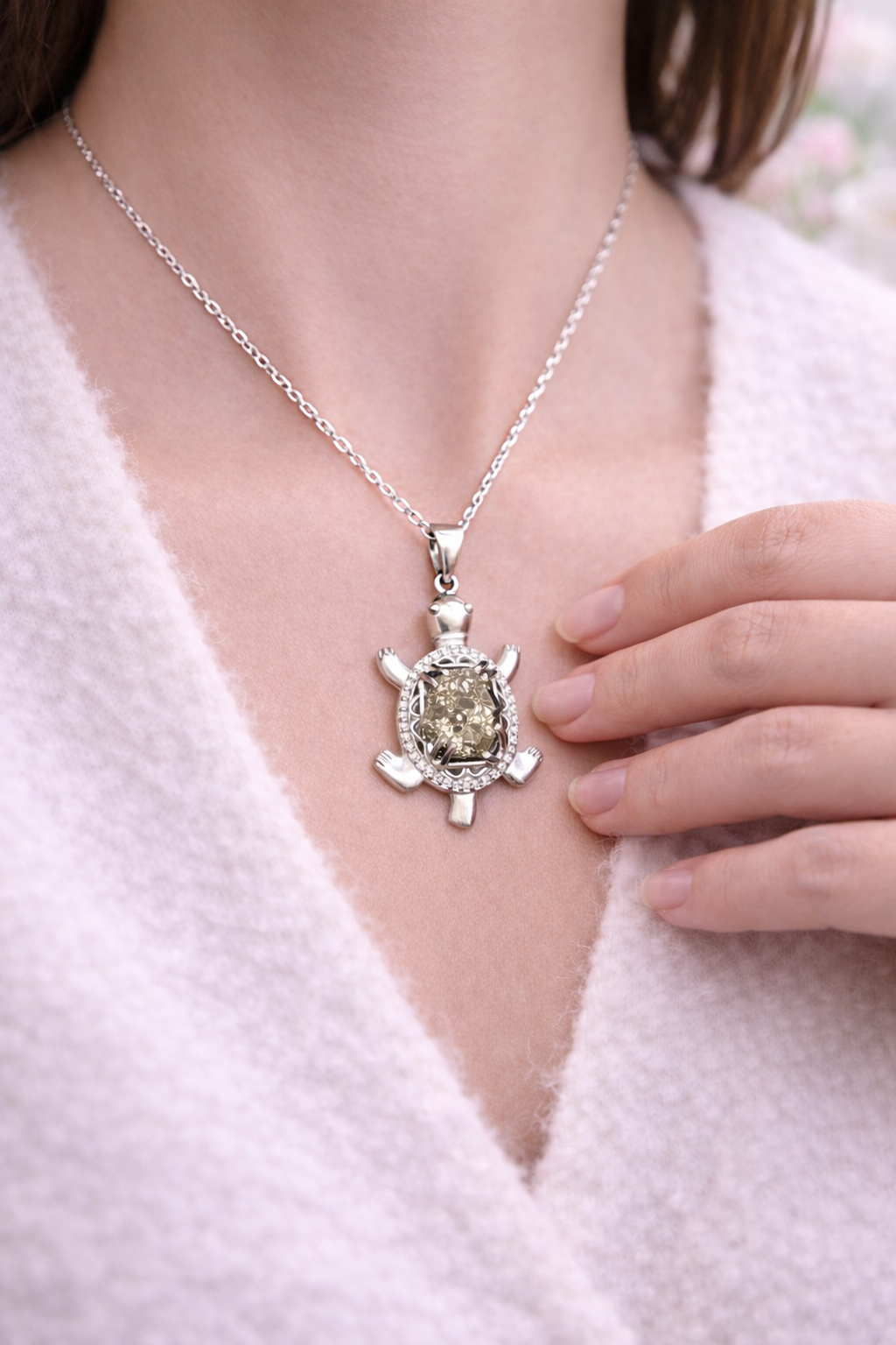 Unisex Pyrite Pendant  (925 Silver)