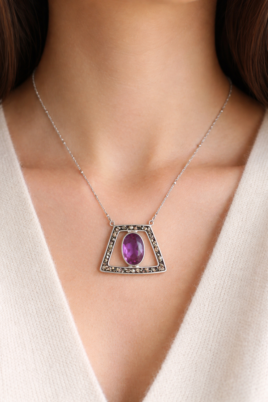 Ruby Pyrite Pendant (925 Silver)