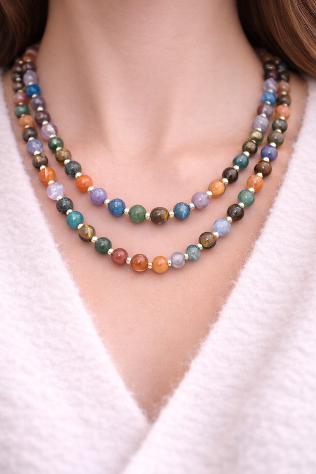 Multi-Stone Mala with Lock