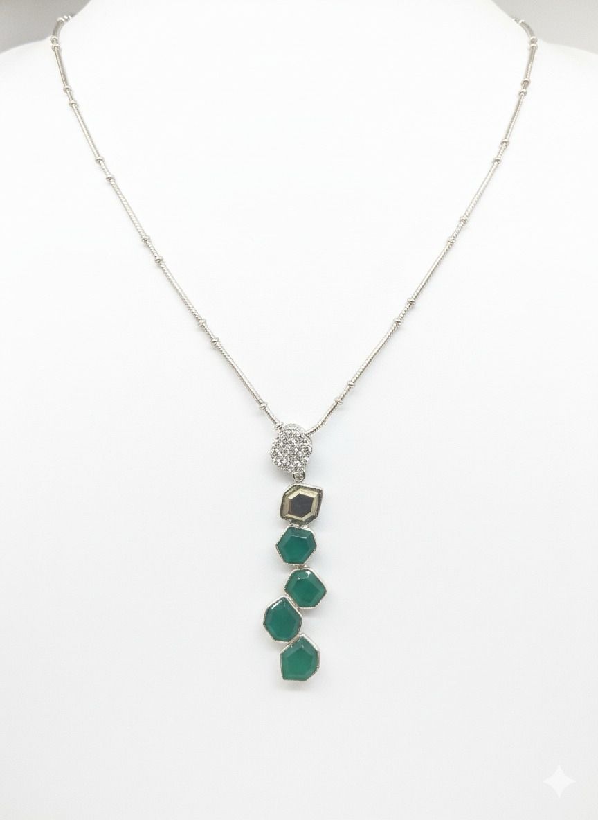 G.Onyx Pyrite Neck Piece (925 Silver)