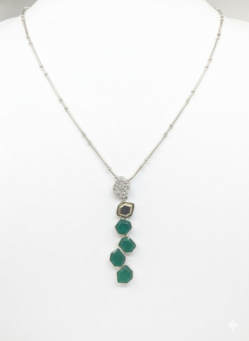 G.Onyx Pyrite Neck Piece (925 Silver)