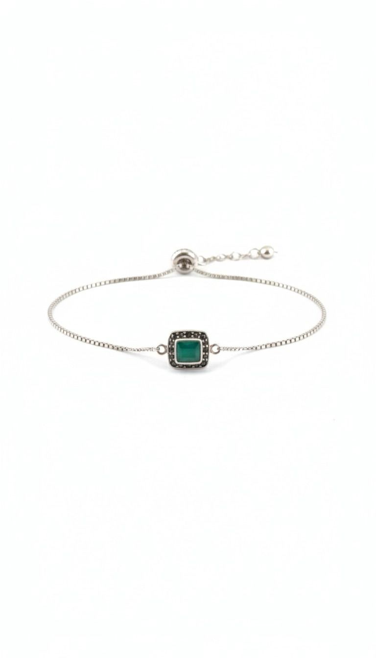 G. Onyx Pyrite Bracelet (925 Silver)